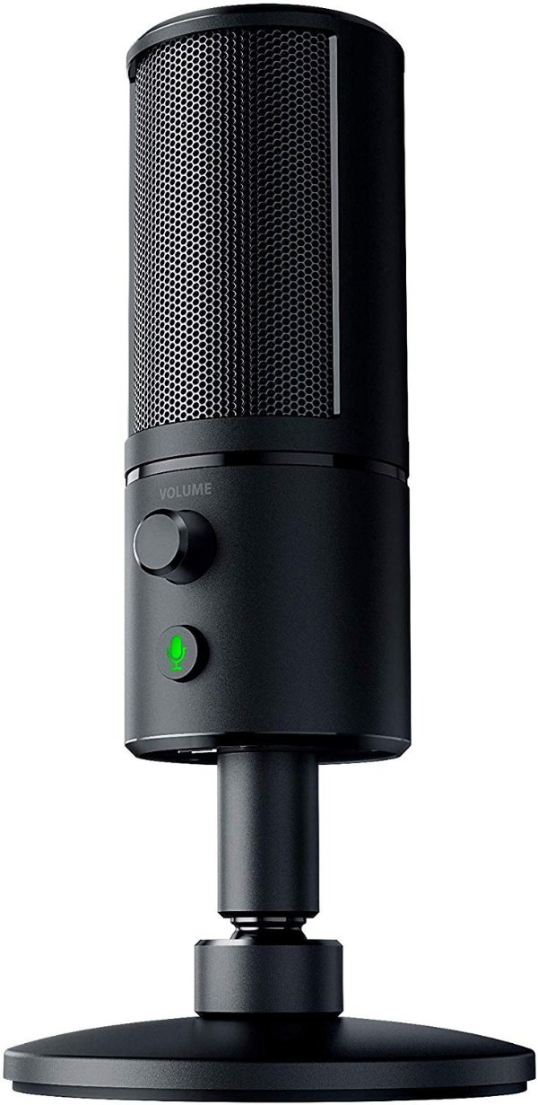 Seiren X: Supercardiod Pick-Up Pattern - Condenser Mic - Built-In Shock Mount - Professional Grade Streaming Microphone