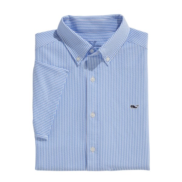 Classic Fit Stripe Oxford Whale Shirt