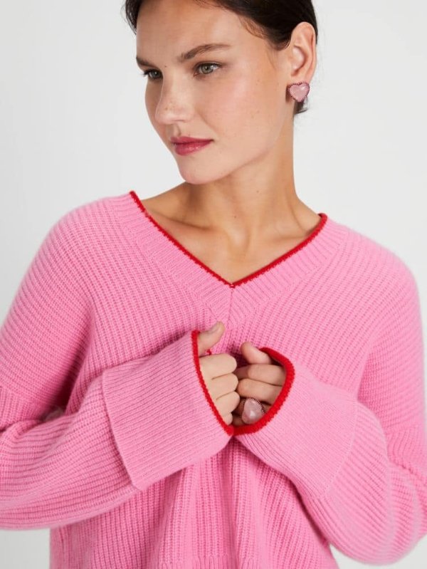 Tipped Cashmere Sweater