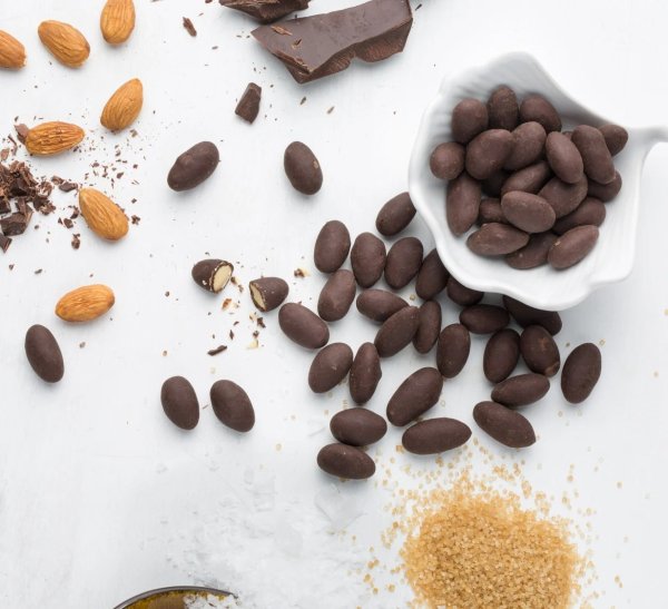 Dark Chocolate Sea Salt Almonds 8 oz