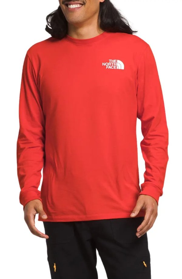 Long Sleeve NSE Box Logo Graphic T-Shirt