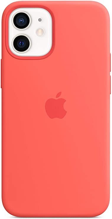 iPhone 12 mini 液态硅胶手机壳 粉橘色