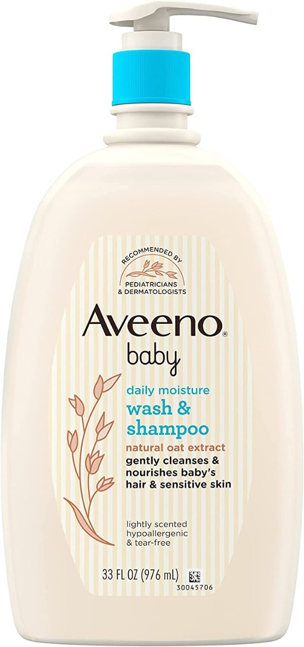 Aveeno Baby Daily Moisture Gentle Bath Wash & Shampoo with Natural Oat Extract