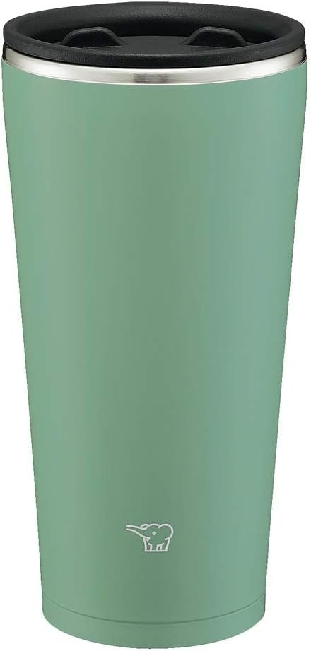 Zojirushi SX-FA45-GZ, Stainless Steel Tumbler with Lid, Hot and Cold Retention, 15.7 fl oz (0.45 L), Ash Green