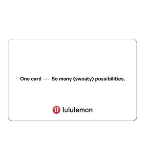 lululemon $100 电子礼卡