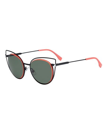 Round Wire-Rim Sunglasses