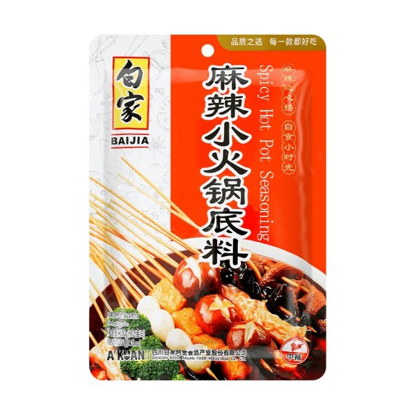 BAIJIA Spicy Mala Sichuan Hot Pot Soup Base, 7.05oz