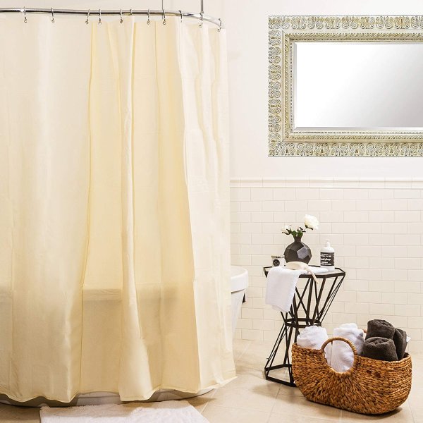 Waterproof, Mold/Mildew Resistant, Premium Quality Vinyl Shower Curtain Liner for Bathroom Shower and Bathtub - 70 x 72, Beige