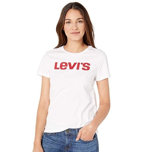 Levi's 女士白色logo T恤