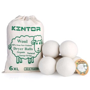 Wool Dryer Balls XL 6 Pack 2.95", 100% Organic New Zealand