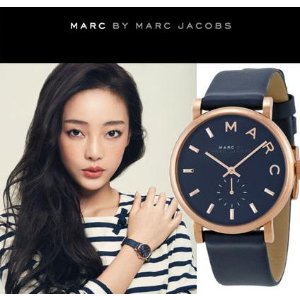 Marc by Marc Jacobs Baker Navy Leather Ladies Watch MBM1329