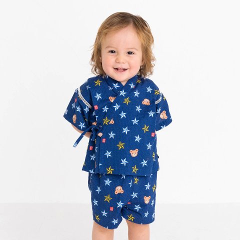 MIKI HOUSETwo-Piece Kimono Jinbei - Ninja Stars!