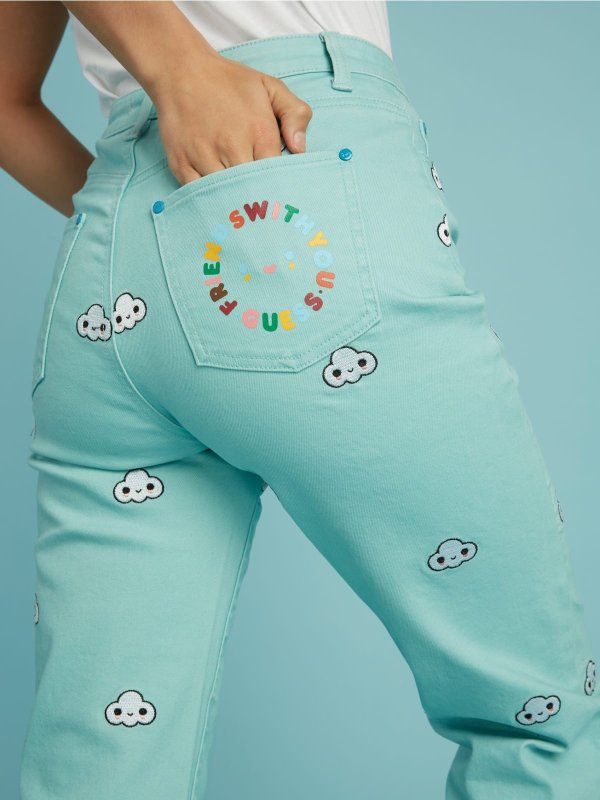 FriendsWithYou Little Cloud Print Jeans | GUESS