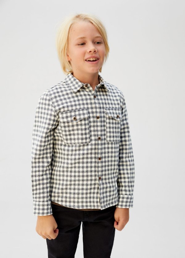 Pockets gingham check shirt - Boys | OUTLET USA
