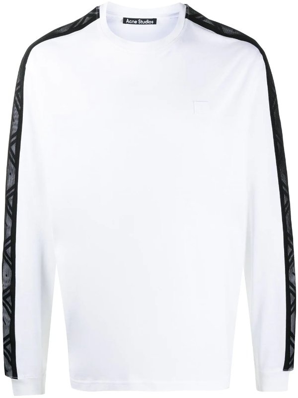 logo-stripe longsleeve T-shirt