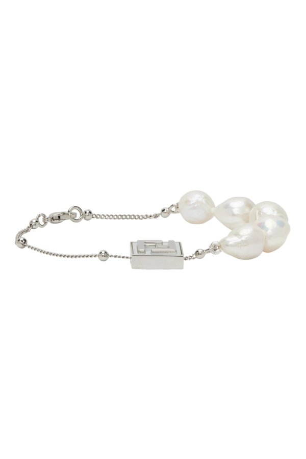Silver Pearl 'Forever Fendi' Bracelet