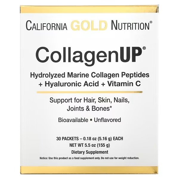 California Gold Nutrition 水解海洋胶原蛋白肽 30 包