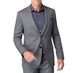 Charcoal Micro Houndstooth Windowpane Suit