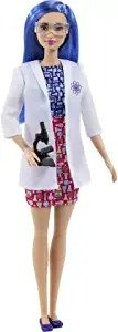 Scientist Doll (12 Inches), Blue Hair, Color Block Dress, Lab Coat & Flats, Microscope Accessory, Great Gift for Ages 3 Years Old & Up