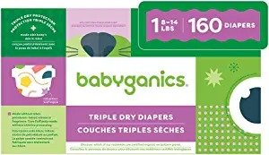 Size 1, 160 count, Absorbent, Breathable, Triple Dry Protection Diapers