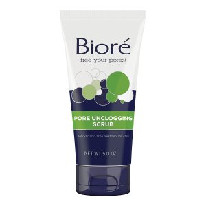 Bioré Pore Unclogging Scrub, Removes Excess Dirt and Oils, Face Scrub, with Salicylic Acid, Oil Free, 5 Ounces