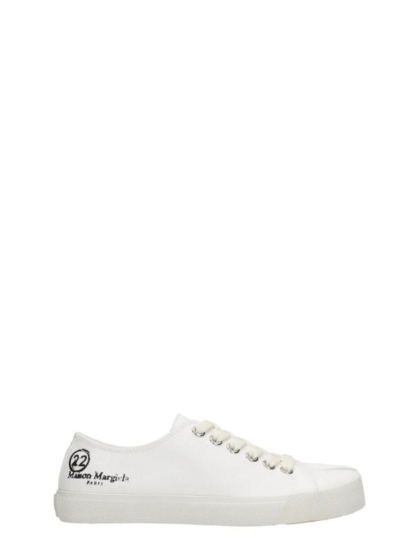 Tabi Sneakers In White Canvas