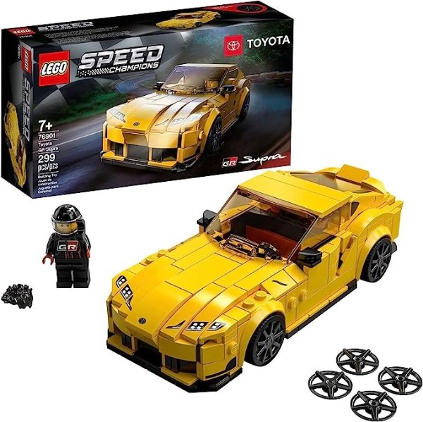 LEGO Speed Champions Toyota GR Supra 76901 Toy Car Building Toy; Racing Car Toy for Kids; New 2021 (299 Pieces)