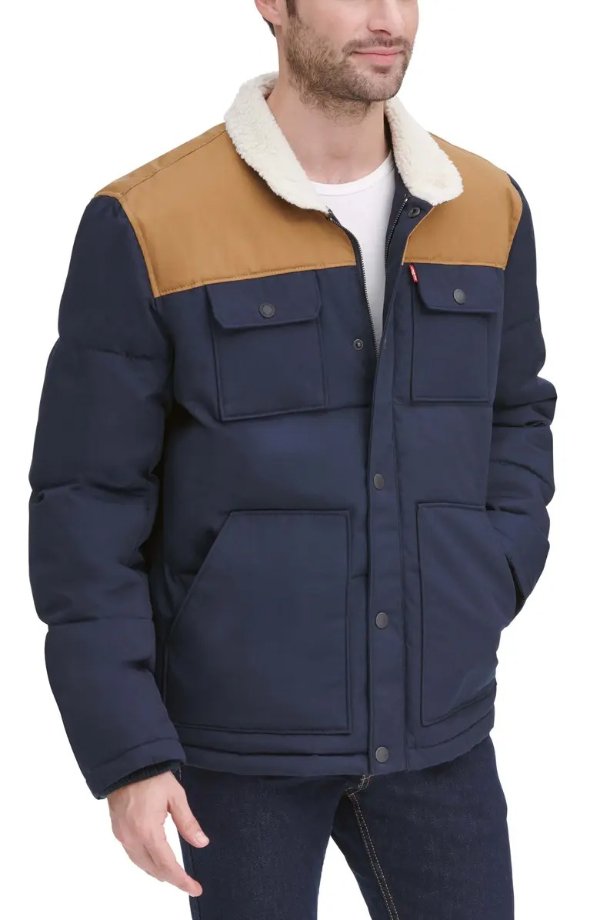 Woodsman High Pile Fleece Puffer Jacket