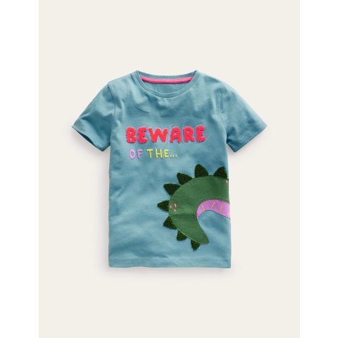儿童鳄鱼正反贴布绣T恤