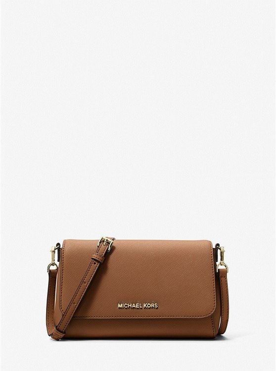 Medium Saffiano Leather Convertible Crossbody Bag