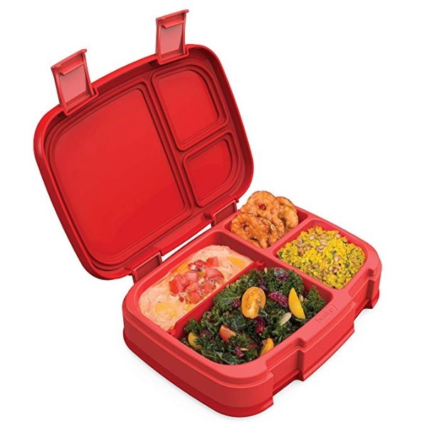 Bentgo Fresh (Red) – New & Improved Leak-Proof, Versatile 4-Compartment Bento-Style Lunch Box – Ideal for Portion-Control and Balanced Eating On-The-Go – BPA-Free and Food-Safe Materials