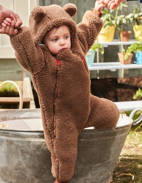 婴幼儿泰迪熊连体外套