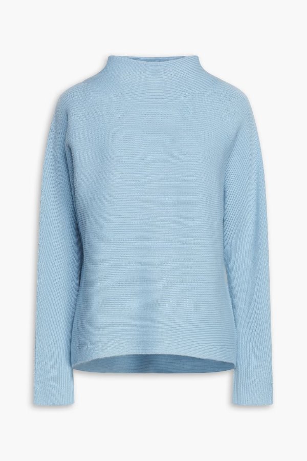 Ribbed wool and cashmere-blend turtleneck sweater