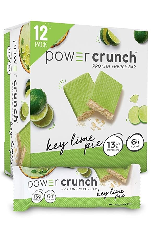 Power Crunch Whey Protein Bars, High Protein Snacks with Delicious Taste, Key Lime Pie, 1.4 Ounce (12 Count)