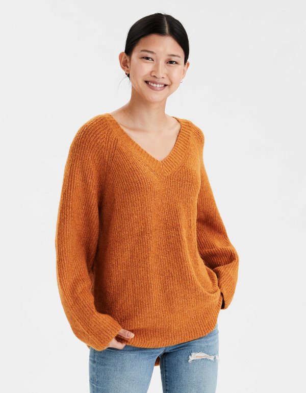 AE V-Neck Oversized Sweater