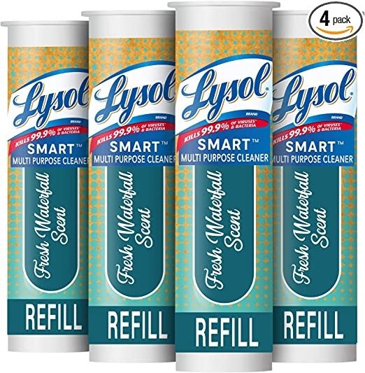 Smart Refill Cartridges, 4 Count, Multi-Purpose Cleaner, Fresh Waterfall Scent
