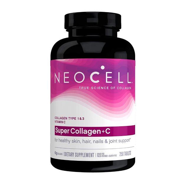 Super Collagen with Vitamin C, 250 Collagen Pills
