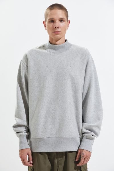 UO Exclusive Reverse Weave Mock Neck Sweatshirt
