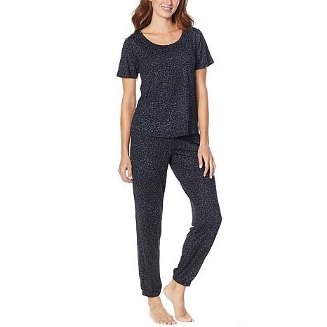 INK + IVY Scoop-Neck Tee and Jogger Pajama Set - 20144201 | HSN