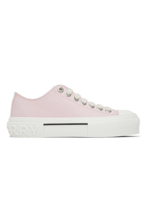 Pink Organic Cotton Low-Top Sneakers