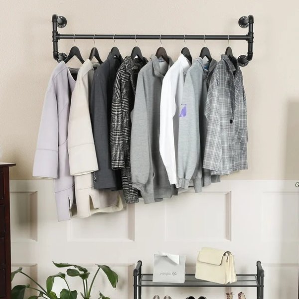 Holms 43.3'' Wall Mounted Clothes Rack