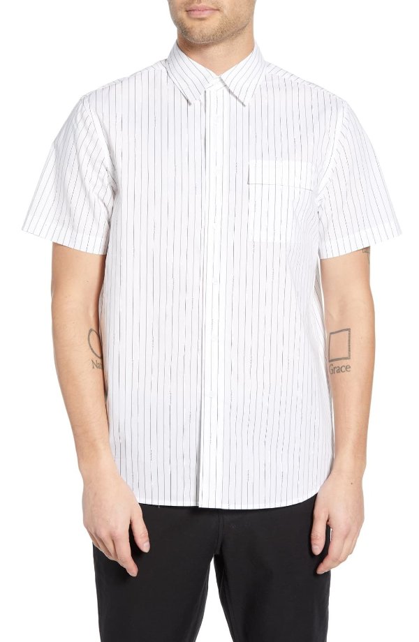 Nico Logo Stripe Woven Shirt