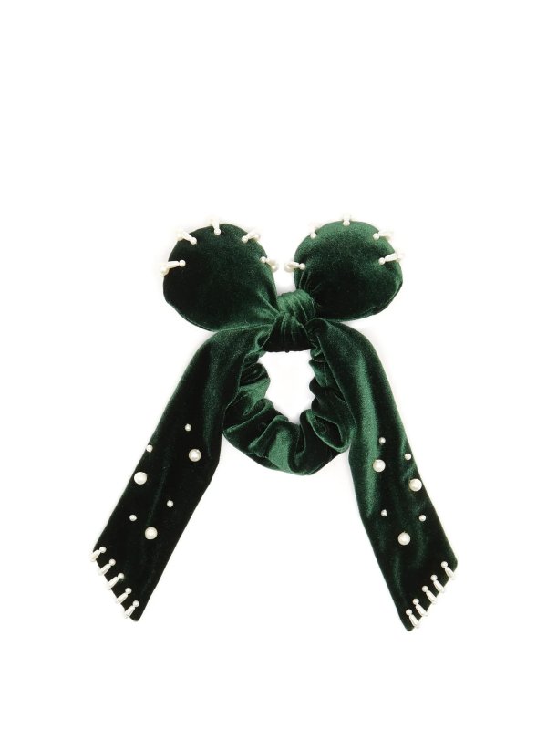 Bambou bow plush velvet scrunchie | House of Lafayette | MATCHESFASHION US