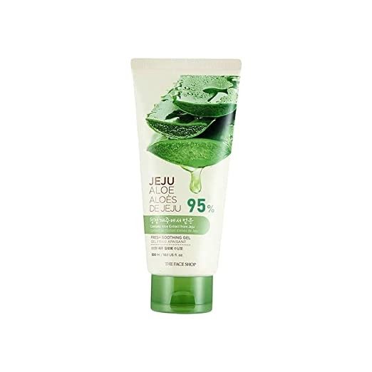 Jeju Aloe Soothing Gel Tube | Multi-Use Moisturizing & Soothing Gel for Face, Body & Sun Burn Care | Organic Certified, 99% Aloe Vera Extract, All Skin Types, 10.1 Fl Oz