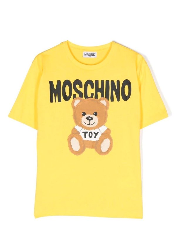 Teddy Bear-Printed Crewneck T-Shirt