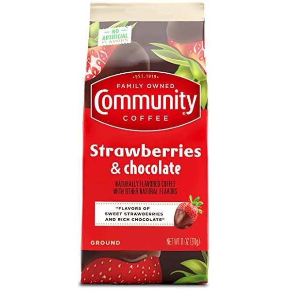 草莓巧克力中度烘焙咖啡粉 11oz