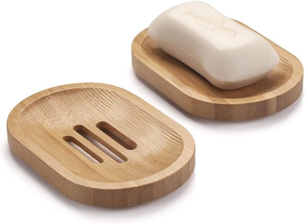 AmazerBath 天然木制香皂盘 2件装