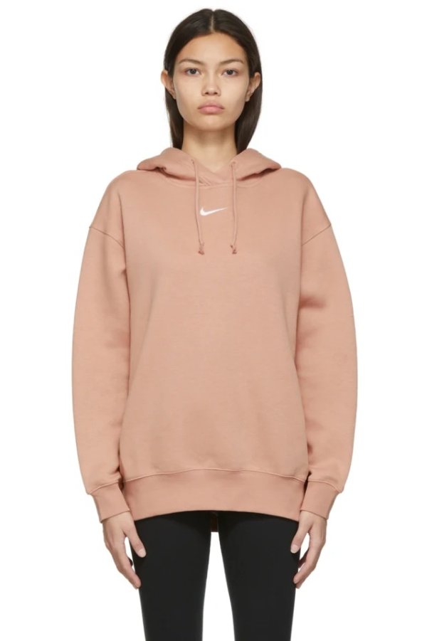 Pink Fleece Sportswear Essential Collection Oversized Hoodie