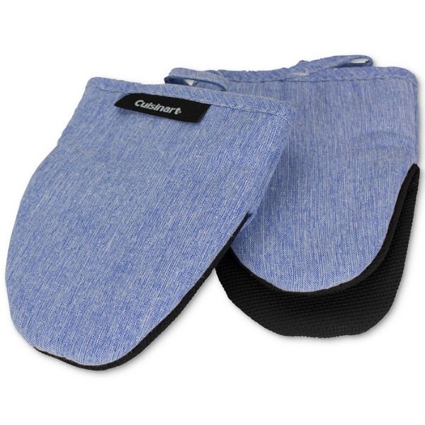Chambray Mini Oven Mitts, Set of 2