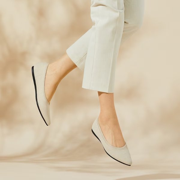 Pointed-Toe Ballet Flats
